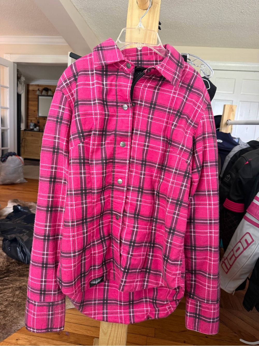 Speed & Strength Women’s Armored Motorcycle Flannel Shirt, Large
